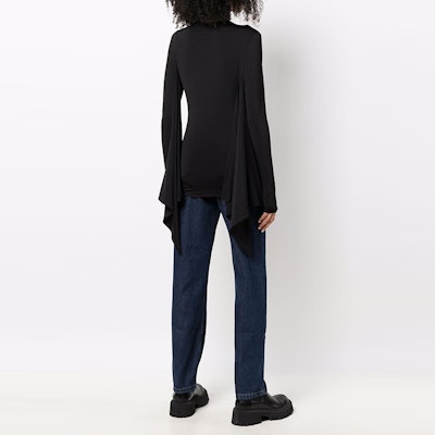 (W) バーバリー ブラック スリムフィット ニットセーター ベルスリーブ付き 80469031 Shop (W) バーバリー ブラック スリムフィット ニットセーター ベルスリーブ付き 80469031