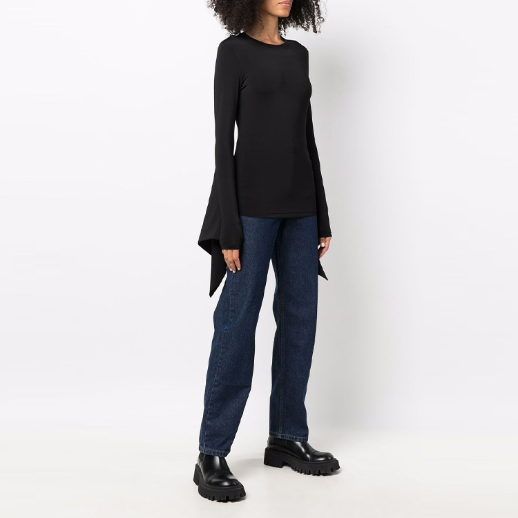 Purchase (W) バーバリー ブラック スリムフィット ニットセーター ベルスリーブ付き 80469031