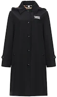 (Women) Burberry Black Solid Logo Print Hooded Jacket 80227311 (Women) Burberry Black Solid Logo Print Hooded Jacket 80227311
