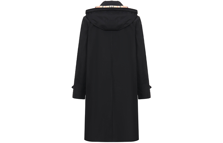 (Women) Burberry Black Solid Logo Print Hooded Jacket 80227311 圖 3