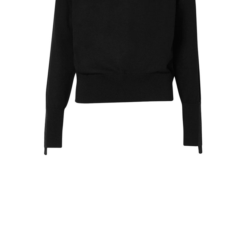 Sizing (Women) Burberry Black V-Neck Pullover Sweater 80211711