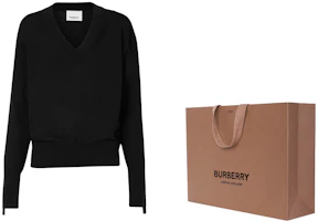 Cheap (W) Burberry 黑色V領毛衣 80211711