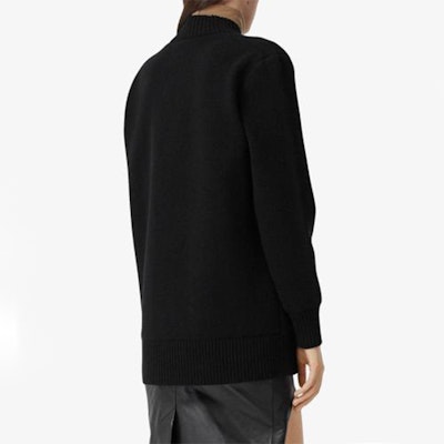 (W) Burberry Jaket Kardigan Wol-Kasmir Hitam dengan Motif Rusa 80322671 Purchase (W) Burberry Jaket Kardigan Wol-Kasmir Hitam dengan Motif Rusa 80322671