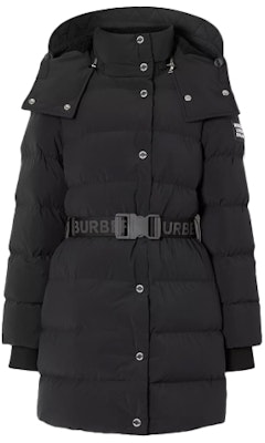 (W) Burberry 黑色中長款拉鍊羽絨外套附可拆卸帽 80186901 Order (W) Burberry 黑色中長款拉鍊羽絨外套附可拆卸帽 80186901