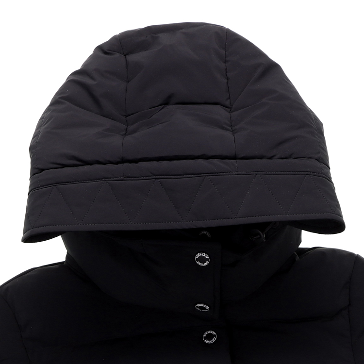 Details for (W) Burberry 黑色中長款拉鍊羽絨外套附可拆卸帽 80186901