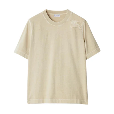 (Women) Burberry Bleach Effect Equestrian Logo Regular Fit T-Shirt Women Hunting Brown. 80906331
