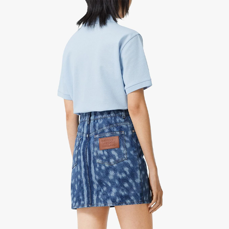 (Women) Burberry Blue Polo Shirt with Reindeer Embroidery Design. 80295741 圖 4