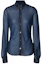 Buy (Women) Burberry Blue Stretch Long Sleeve Shirt with Point Collar 45678361
