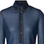 Sizing (Women) Burberry Blue Stretch Long Sleeve Shirt with Point Collar 45678361