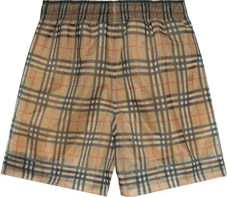 (W) Burberry 棕色經典格紋抽繩休閒短褲. 80423641 Lookbook (W) Burberry 棕色經典格紋抽繩休閒短褲. 80423641