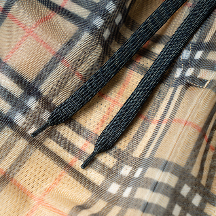 Details for (W) Burberry 棕色經典格紋抽繩休閒短褲. 80423641