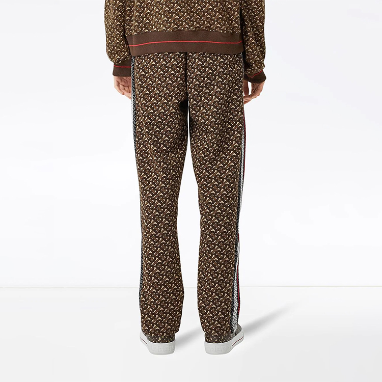 Purchase (W) Burberry 棕色秋季休閒長褲附側邊條紋TB印花 80184541