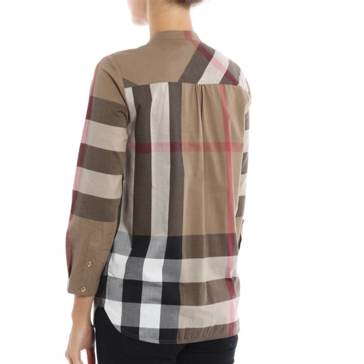 (Women) Burberry Brown Plaid Button-Up Long-Sleeve Shirt 40214501 圖 5