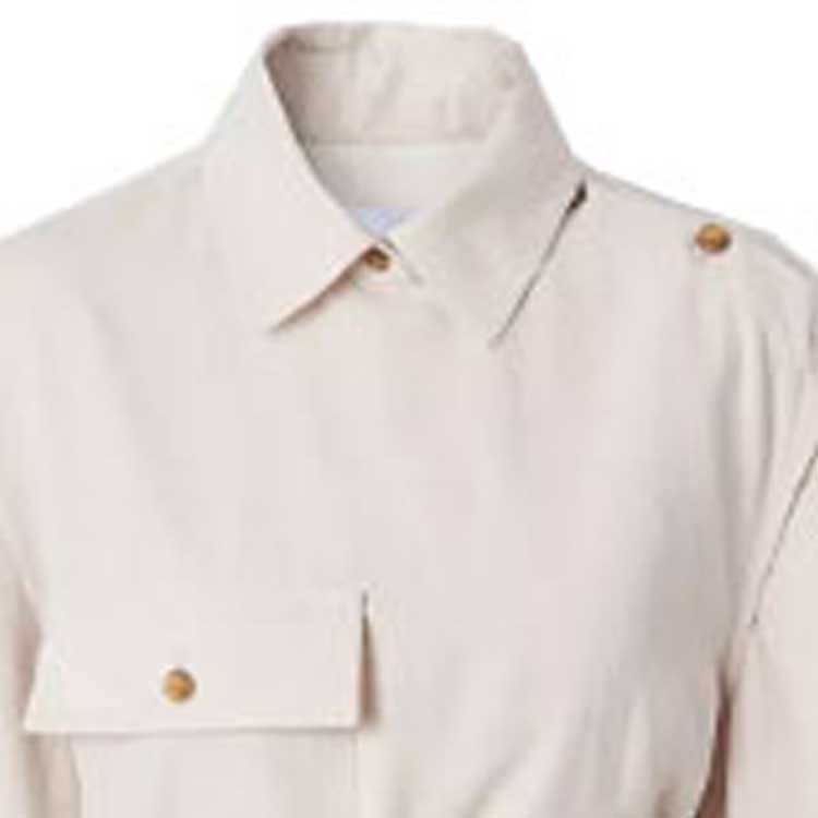 Cheap (W) 博柏利纽扣装饰A字长袖连衣裙米色 80410811