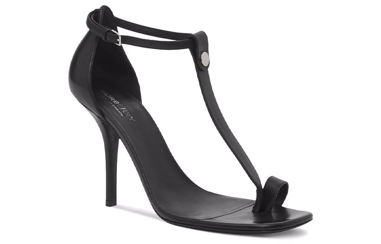 Order (W) Burberry Sandal Tumit Tinggi Kulit Anak Lembu 'Nude' 80531011