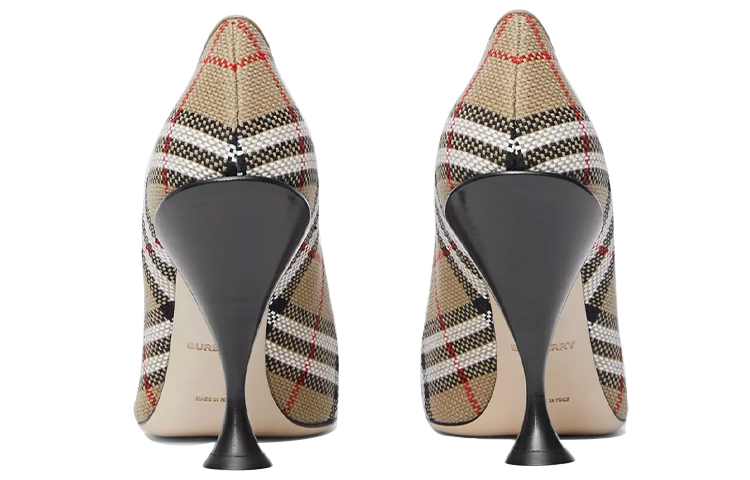 (W) Burberry Calfskin High Heels 'Beige' 圖 4