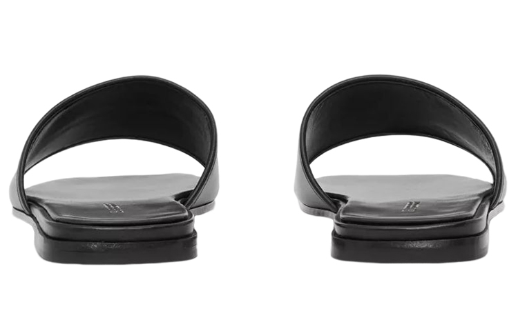 (W) Burberry Calfskin Logo Embossed Flat Slide 'Black Fashion' 圖 3