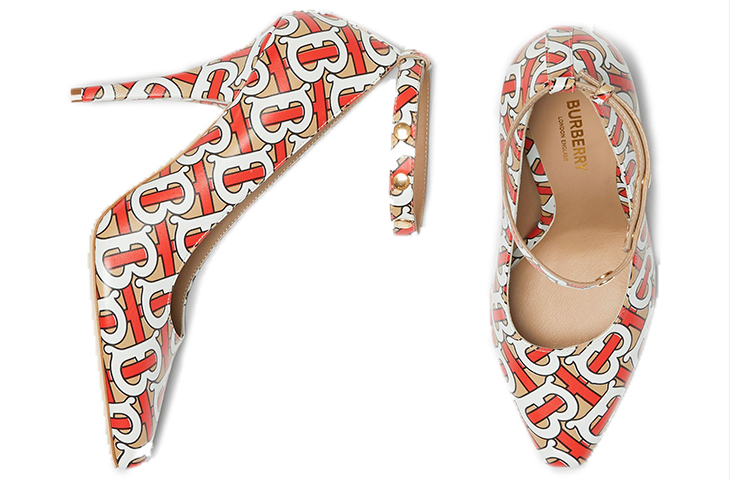 (W) Burberry Calfskin Pointed High Heels 'Print' 圖 3
