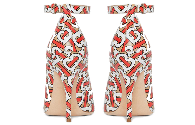 (W) Burberry Calfskin Pointed High Heels 'Print' 圖 4