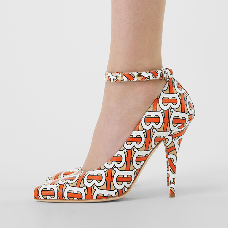 (W) Burberry Calfskin Pointed High Heels 'Print' 圖 5
