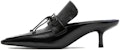 (W) Burberry Calfskin Square-Toe Mules 'Hitam' 80780091