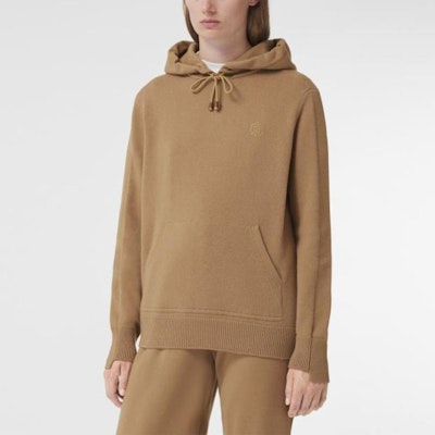 (Women) Burberry Camel Hooded Logo Wool Knit Sweater Loose Fit. 80422141 Shop (Women) Burberry Camel Hooded Logo Wool Knit Sweater Loose Fit. 80422141