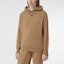 Shop (Women) Burberry Camel Hooded Logo Wool Knit Sweater Loose Fit. 80422141