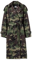 (Women) Burberry Camouflage Print Cotton Oversized Trench Coat Women’s Green 80418771 (Women) Burberry Camouflage Print Cotton Oversized Trench Coat Women’s Green 80418771