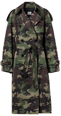 (Women) Burberry Camouflage Print Cotton Oversized Trench Coat Women’s Green 80418771 Order (Women) Burberry Camouflage Print Cotton Oversized Trench Coat Women’s Green 80418771