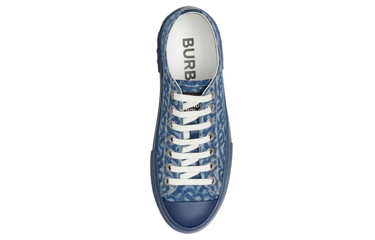 (W) Burberry Canvas 'Denim Blue Monogram' Sneaker 圖 2