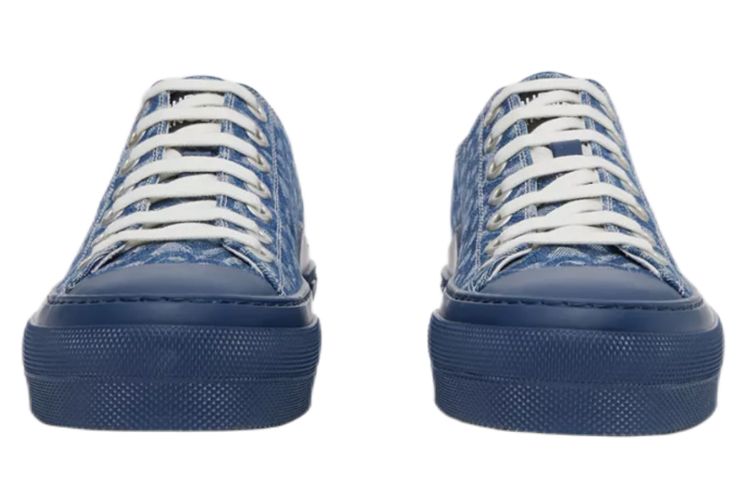 (W) Burberry Canvas 'Denim Blue Monogram' Sneaker 圖 3