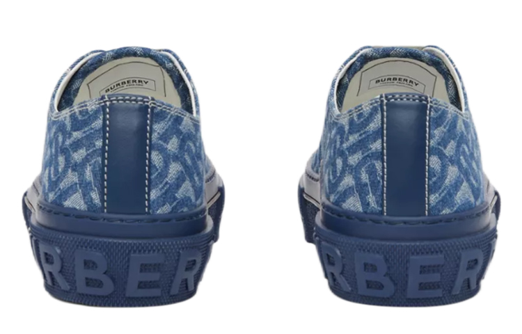 (W) Burberry Canvas 'Denim Blue Monogram' Sneaker 圖 4