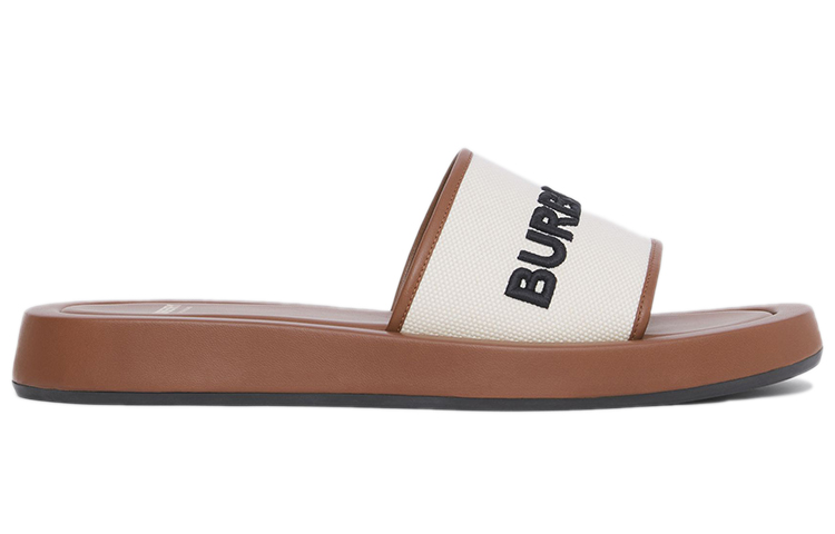 (W) Burberry Canvas and Leather Platform Sneaker 'Beige Brown' 圖 2