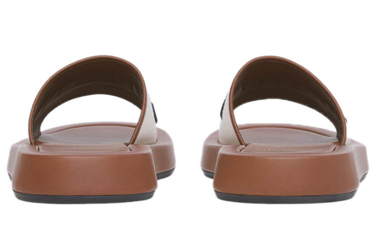 (W) Burberry Canvas and Leather Platform Sneaker 'Beige Brown' 圖 5