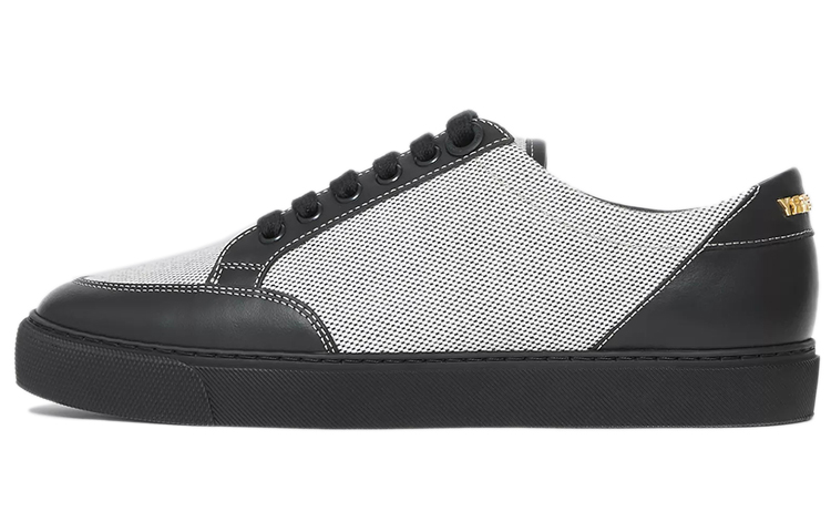 (W) Burberry Canvas and Leather Sneaker 'Black and White Logo'