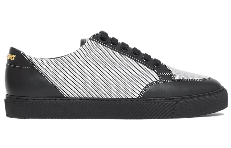 (W) Burberry Canvas and Leather Sneaker 'Black and White Logo' 圖 2