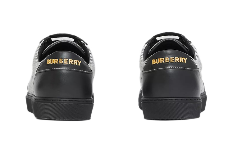 (W) Burberry Canvas and Leather Sneaker 'Black and White Logo' 圖 5