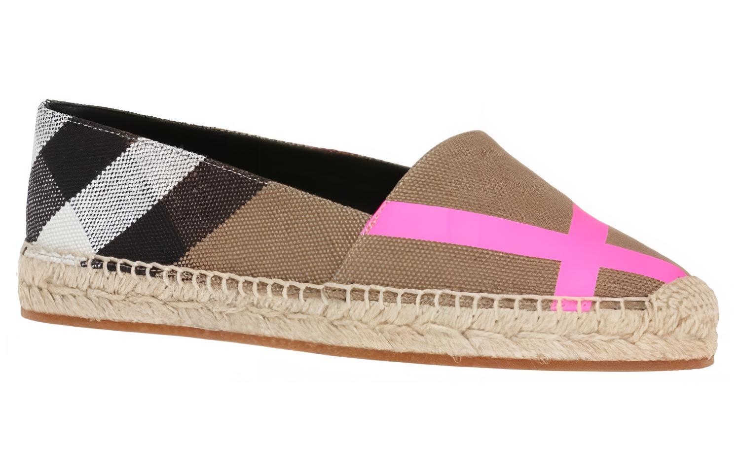 Order (W) Burberry Canvas Check ''Tan Pink White'' Espadrilles Damen 4067122