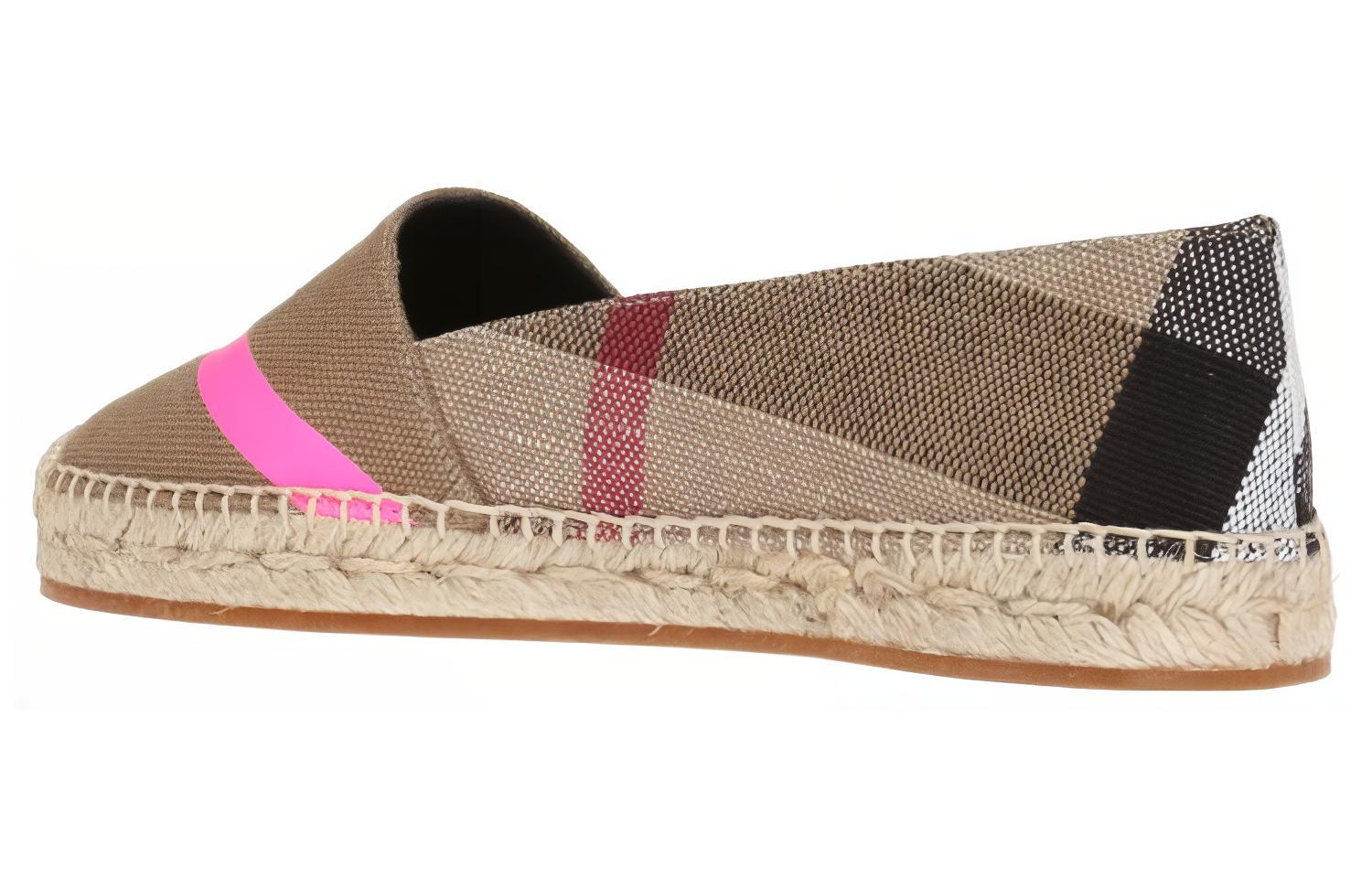 (W) Burberry Canvas Check 'Tan Pink White' Espadrilles 圖 3