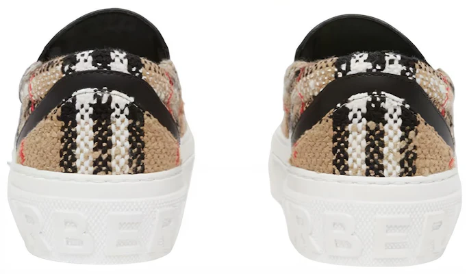 博柏利 棉布 格紋羊毛混紡 時尚板鞋 女款 米色 Purchase 博柏利 棉布 格紋羊毛混紡 時尚板鞋 女款 米色