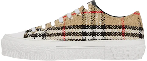 (Women) Burberry Canvas Checker 'Beige Fashion' Low-Top Sneakers 80642441 (Women) Burberry Canvas Checker 'Beige Fashion' Low-Top Sneakers 80642441