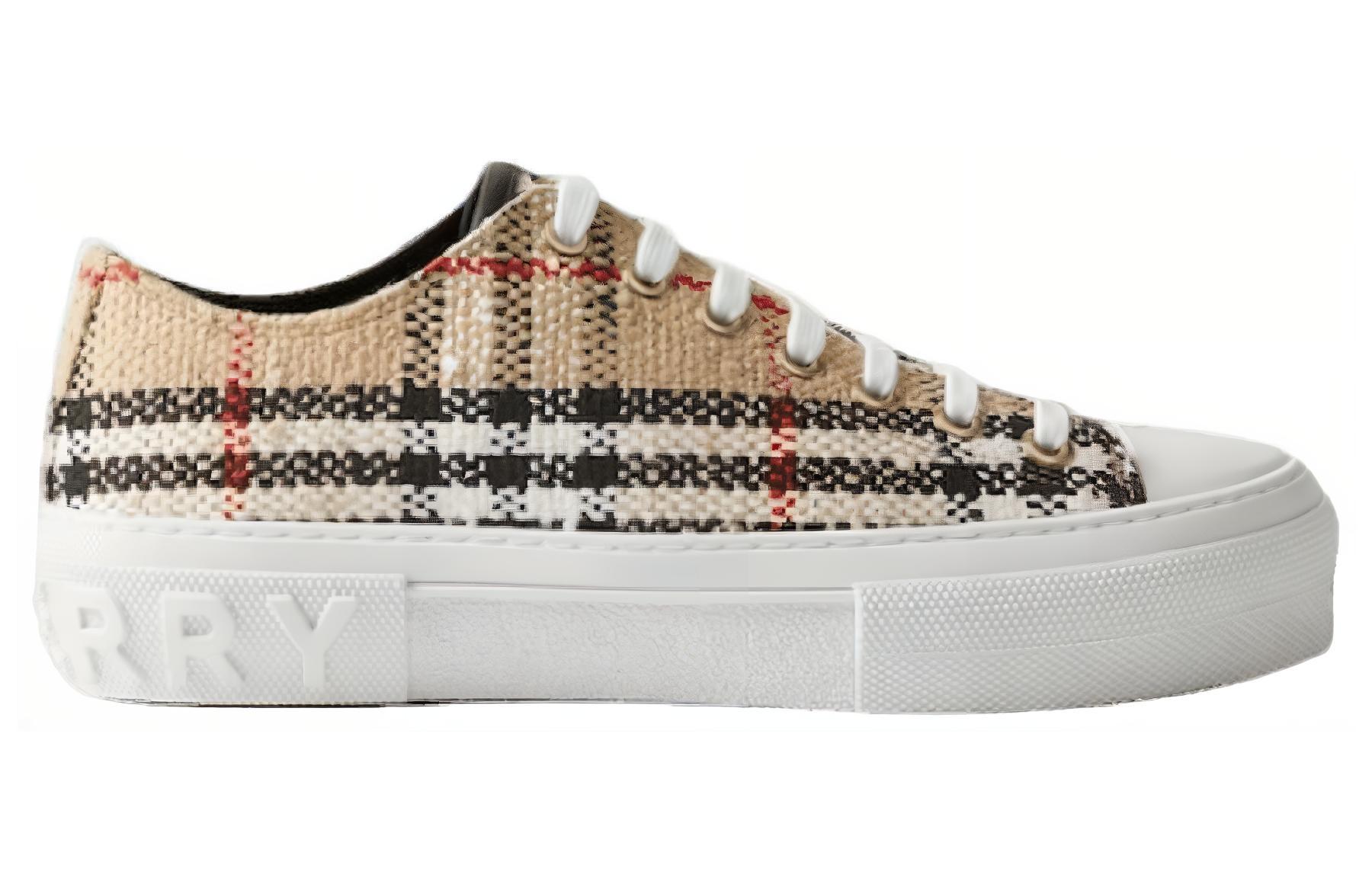 Order (W) Zapatillas Burberry Canvas Checker 'Beige Fashion' Bajas 셔 80642441