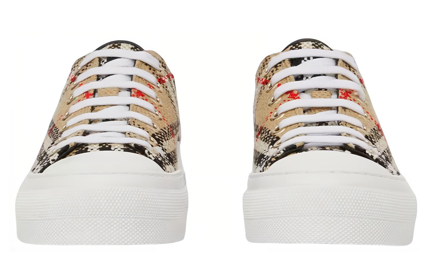 Lookbook (W) Zapatillas Burberry Canvas Checker 'Beige Fashion' Bajas 셔 80642441