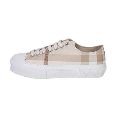 (W) Burberry Canvas Low-Top 'White Brown Fashion'