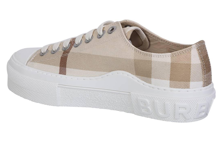 (W) Burberry Canvas Low-Top 'White Brown Fashion' 圖 5