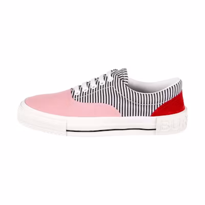 (W) Burberry Canvas Low-Top Lace-Up 'Fashion Pink'