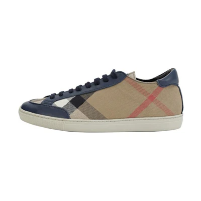 (W) Burberry Canvas Low Top 'Blue Brown Fashion'