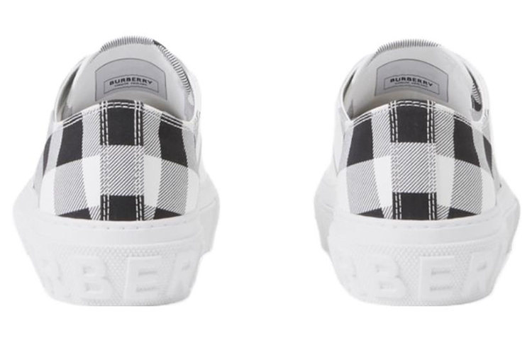 (W) Burberry Canvas Sneaker 'Black White Check' 圖 5