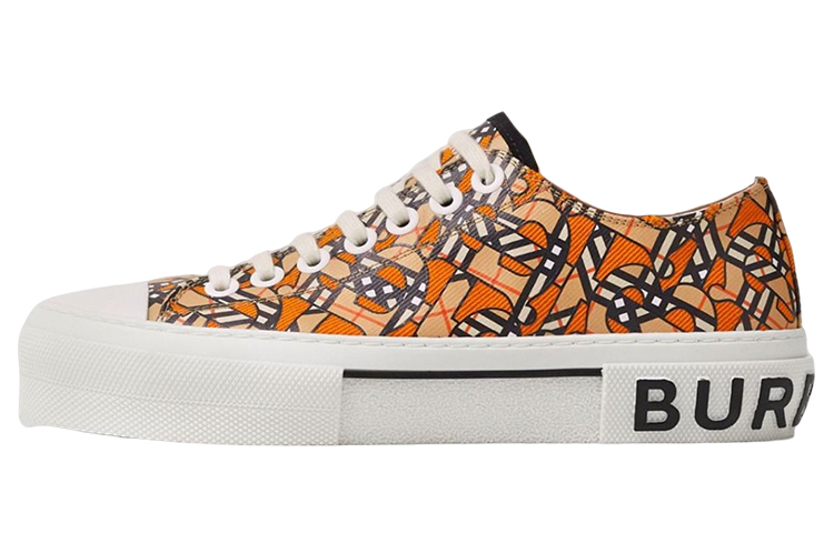 (W) Burberry Canvas Sneaker 'Bright Orange Print'