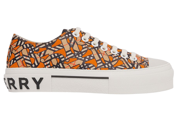 (W) Burberry Canvas Sneaker 'Bright Orange Print' 圖 2